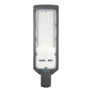 Luminária LED pública slim 100W SMD sensor Fotocélula 6500K bivolt IP67 INMETRO.