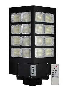 Luminária LED Pública 800W Solar IP66 INMETRO com controle e sensor.