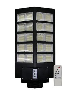 Luminária LED Pública 1000W Solar IP66 INMETRO com controle e sensor.