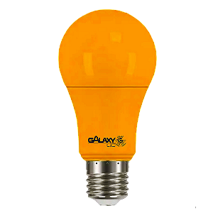 Lâmpada LED bulbo A60 9W anti-inseto laranja E-27 bivolt.