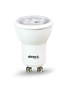 Lâmpada LED mini-dicróica MR11 4W GU10 bivolt Branco Quente 3000K.