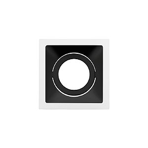 Plafon de embutir Square recuado quadrado PAR20 máximo 20W 11,6X11,6X7CM alumínio branco e preto.