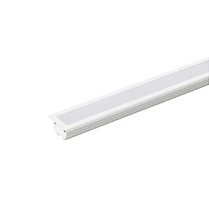 Perfil de embutir LED linear 2 metros IRC 93 2700K 23W 24V alumínio branco.