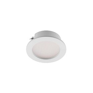 Plafon de embutir LED Móbili redondo para movelaria MDF difuso 100° 3000K 2,5W bivolt Ø5,8x2,1cm ABS e policarbonato branco.