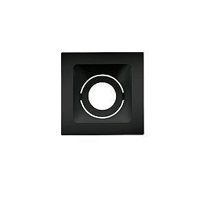 Plafon de embutir Square Ghost recuado quadrado Mini Dicróica 6,9x6,9x7,4cm alumínio preto.
