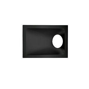 Plafon de embutir Square Angle recuado angulado quadrado 40º Mini Dicróica 10,4X7,4X5,2cm alumínio preto.
