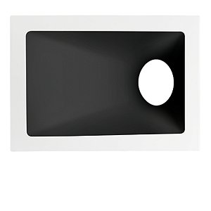 Plafon de embutir Square Angle recuado angulado quadrado 40º Mini Dicróica 10,4X7,4X5,2cm alumínio preto e branco.