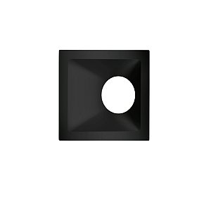 Plafon de embutir Square Angle recuado angulado quadrado 25º Dicróica MR16 9,6x9,6x5,4cm alumínio preto.