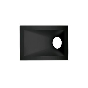 Plafon de embutir Square Angle recuado angulado quadrado 40º Dicróica MR16 13,2x9,6x6,2cm alumínio preto.