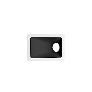 Plafon de embutir Square Angle recuado angulado quadrado 40º Dicróica MR16 13,2x9,6x6,2cm alumínio branco e preto.