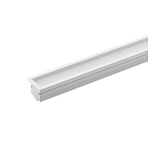 Perfil de embutir LED Archi recuado linear 1 metro IRC 93 2700K 23W/m 24V alumínio branco.