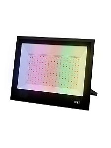 Refletor LED 500w Holofote RGB SMD Colorido Com Controle IP67.