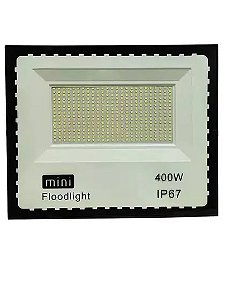 Mini refletor holofote led SMD 400w 3000K branco quente IP67.