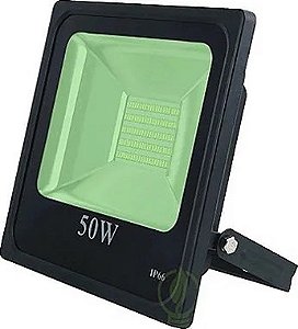 Refletor LED 50W Verde SMD IP66 bivolt.