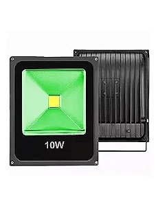 Refletor holofote LED COB Slim 10w Verde a prova d'água IP66.
