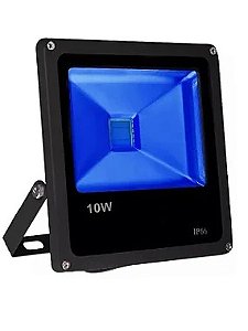 Refletor holofote LED COB Slim 10w Azul a prova d'água IP66.