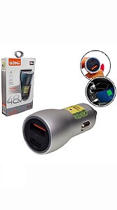 Carregador Veicular Lelong Turbo 48w Usb E Usb-c Le-537