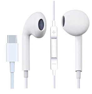 Fone de ouvido com fio Tipo C