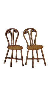 Aplique com 02 cadeiras