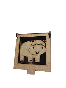 Kit 06 Caixas em MDF Amiguinhos do Safari