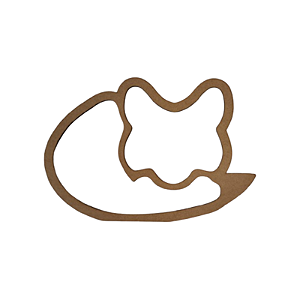 Gabarito Molde para Petisqueira Raposa em MDF modelo P16