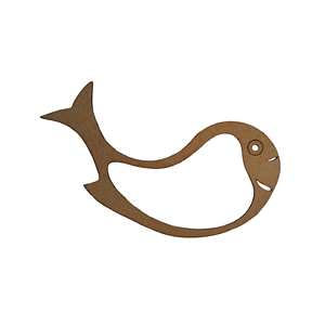 Gabarito Molde para Petisqueira Peixe em MDF modelo P33