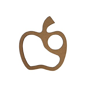 Gabarito Molde para Petisqueira Maça em MDF modelo P12