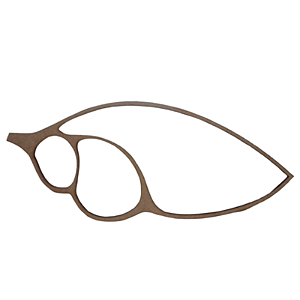 Gabarito Molde para Petisqueira Folha em MDF modelo P20