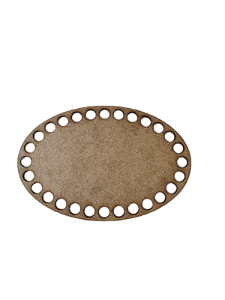 Base para Crochê Oval em MDF 3mm – 10×15 cm