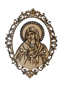 Quadro Decorativo Santa Maria em MDF – Arte Laser