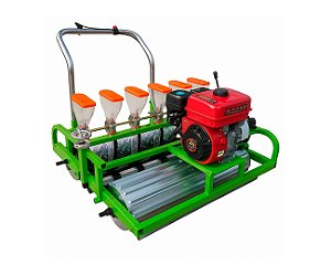 Plantadeira Semeadora De Precisão P/ Estufa 6 Linhas Motor a Gasolina