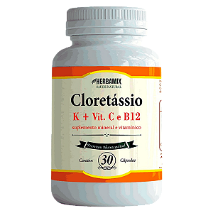 Cloretássio 500mg 30 Cápsulas – Cloreto de Potássio com Magnésio Puro | Force Brasil – Equilíbrio Hidroeletrolítico