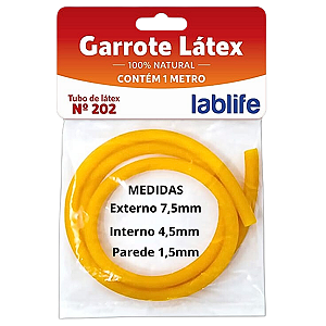 Elástico Garrote Nº202 – 1 Metro | Látex Borracha Tripa Mico | Labilife – Alta Elasticidade para Uso Profissional