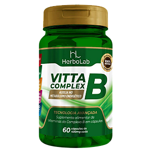 Complexo B 400mg – 60 Cápsulas | Herbolab – Energia, Foco Mental e Bem-Estar Diário