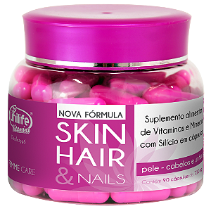 Skin Hair & Nails Unilife – 90 Cápsulas | Nova Fórmula com Silício, Vitaminas e Minerais