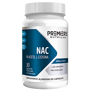 NAC 600mg N-Acetil L-Cisteína Premiere Nutrição Antioxidante 30 Cápsulas