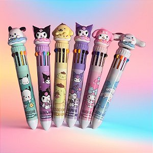 Caneta De 10 Cores Hello Kitty & Friends Sanrio