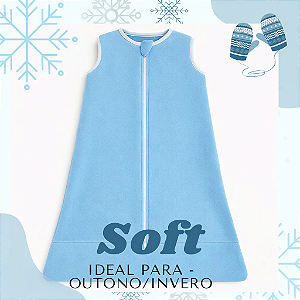 Saco de Dormir para Bebê Soft Inverno Azul