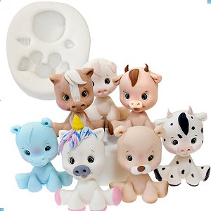 Molde De Silicone Universal: Diversos Bichinhos - 7,5 x 6,5 cm