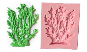 Molde De Silicone: Alga Marinha - 6,8 x 4,5 cm