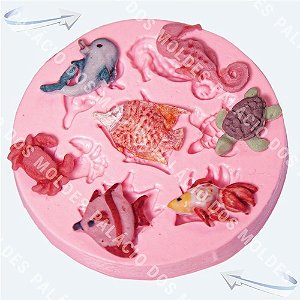 Molde De Silicone: Animais Marinhos