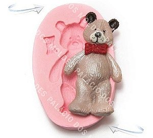 Molde De Silicone: Urso de Pelúcia com Gravata - 6,5 x 4,5 cm