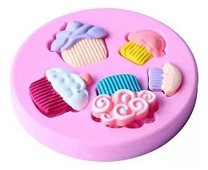 Molde De Silicone: Cupcakes Diversos
