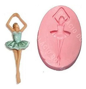 Molde De Silicone: Bailarina Dançando - 7,0 x 2,0 cm