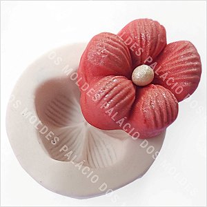 Molde De Silicone: Rosa 3D - 3,5 cm