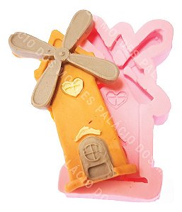 Molde De Silicone: Moinho de Ventos - 6,3 x 2,7 cm