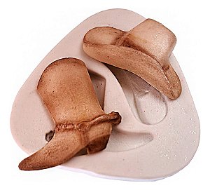 Molde De Silicone: Bota e Chapéu de Cowboy