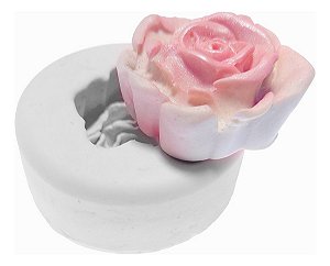Molde De Silicone: Flor Rosa 3D - 4,5 cm
