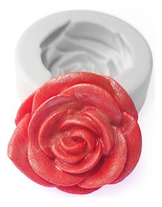 Molde De Silicone: Flor Rosa 3D - 4,0 cm