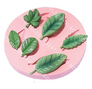 Molde De Silicone: 6 Folhas Variadas